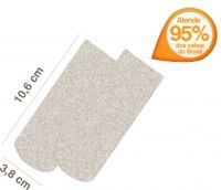 Refil de Lixa Descart�vel para p�s Preciosa Gr�o 120 Fino Branco com 50 unidades