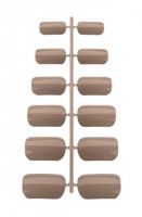 Unhas Posti�as Color Nude c/ 24 un e abas adesivas