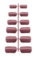 Unhas Posti�as Color Rosa Retr� c/ 24 un e abas adesivas