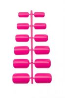Unhas Posti�as Rosa Neon c/ 24 un e abas adesivas